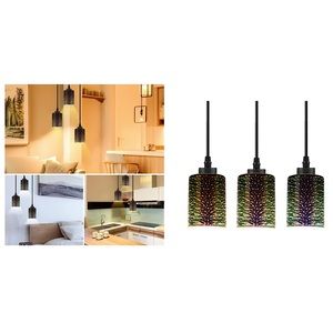 Pendant Light Fixtures, 3D Fireworks Glass Ambient Hanging Ceiling Lamp